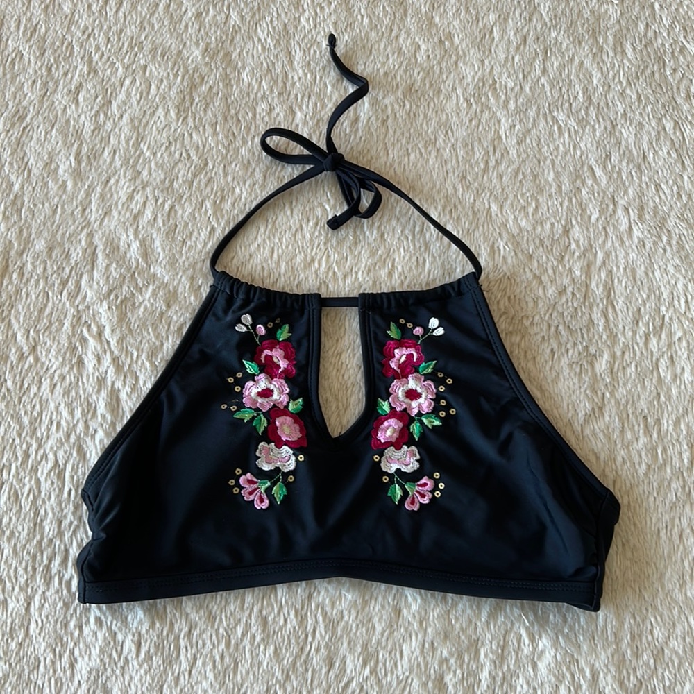 Tahiti floral bathing suit top size large